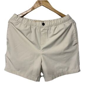 Onia Athletic Stretch Men Shorts Hybrid Drawstring Pockets Beige Men M EUC